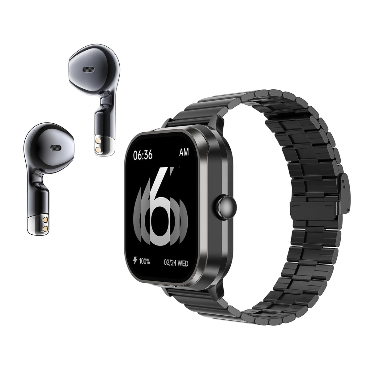 D8Pro Smartwatch 2.0 – Fitness Tracker with TWS Earbuds & Smart Health Monitoring