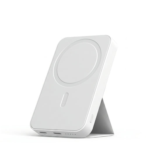 10000mAh Magnetic Wireless Power Bank – MagSafe Compatible Portable Charger with Kickstand | Blue & White
