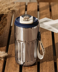 IntelliTemp Stainless Steel Travel Mug – 450ML Smart Temperature Display for Hot & Cold Drinks